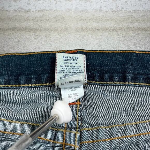 Vintage Skater Jeans True Religion Dark Wash Bootcut Flared Made in USA Rap Y2K - Picture 6 of 7